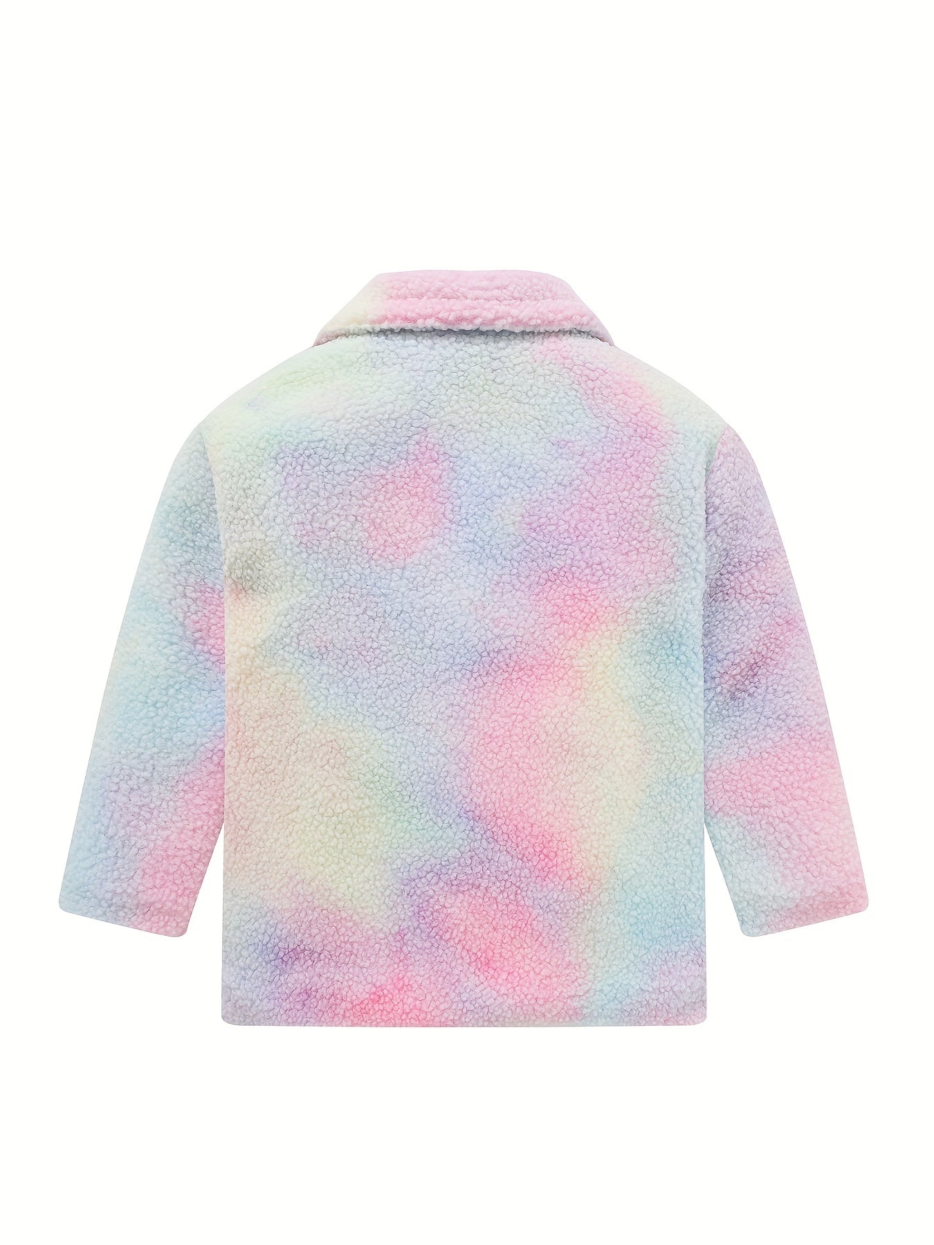 [Lamb Fur Jacket] Girls' Lamb Fur Jacket | JOMAKE Korean-Style Lapel Collar, Two-Tone, Warm Windbreaker with Pockets, Lining, Button Closure, Long Sleeves for Winter