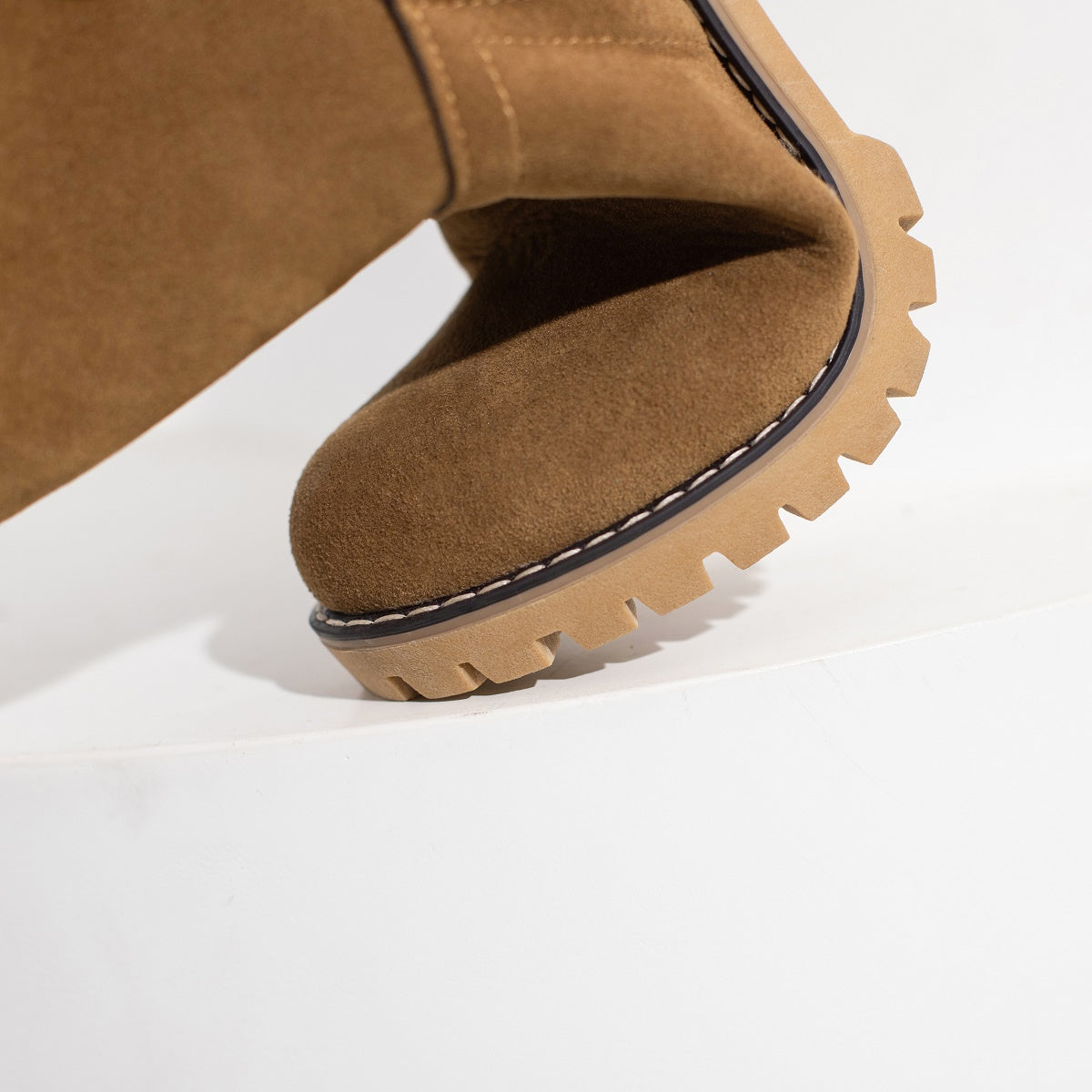 Women's Warm Faux Fur Lined Boots, Slip On Block Heeled Ankle Boots, Women's Footwear