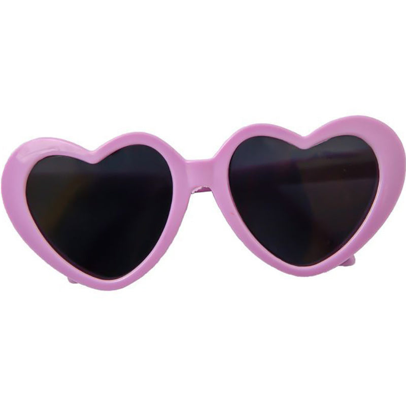 Pet Fashion Glasses for Dogs & Cats - Heart-Shaped Glasses with Yellow Lenses, Soft Fabric & Adjustable Strap, Cute Animal Costume Accessories for All Breeds, Dog Fashion Glasses, Playful Pet Accessory, Comfor